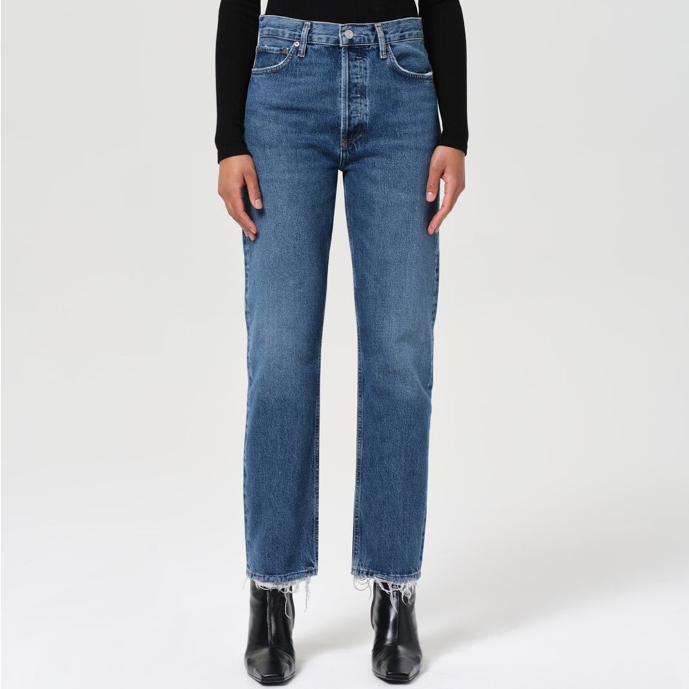 Agolde 90s Pinch Waist Women's Straight Leg Blue Jeans 27